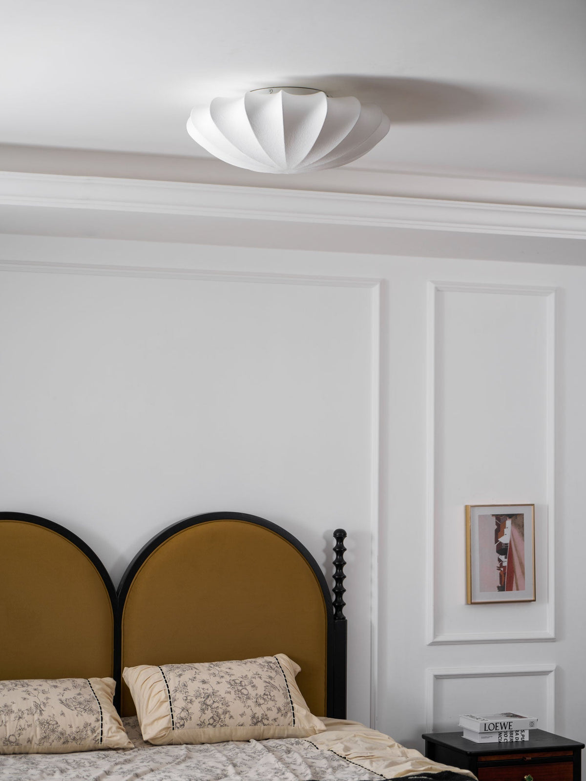 Miriveria Ceiling Lamp Fabric Shell Sculptural Elegant