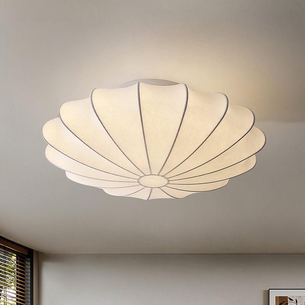 Miriveria Ceiling Lamp Fabric Shell Sculptural Elegant