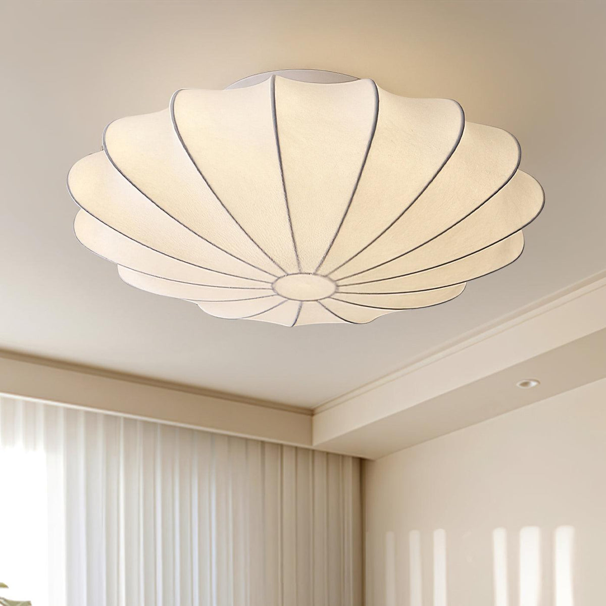 Miriveria Ceiling Lamp Fabric Shell Sculptural Elegant