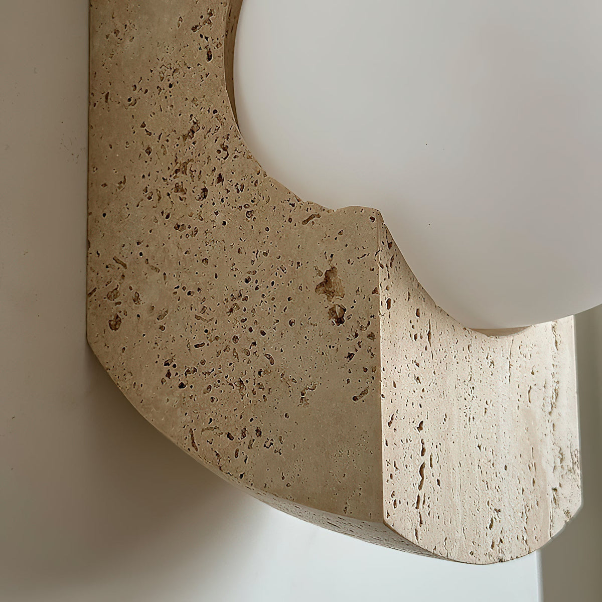 Umaris Travertine Glass Wall Lamp