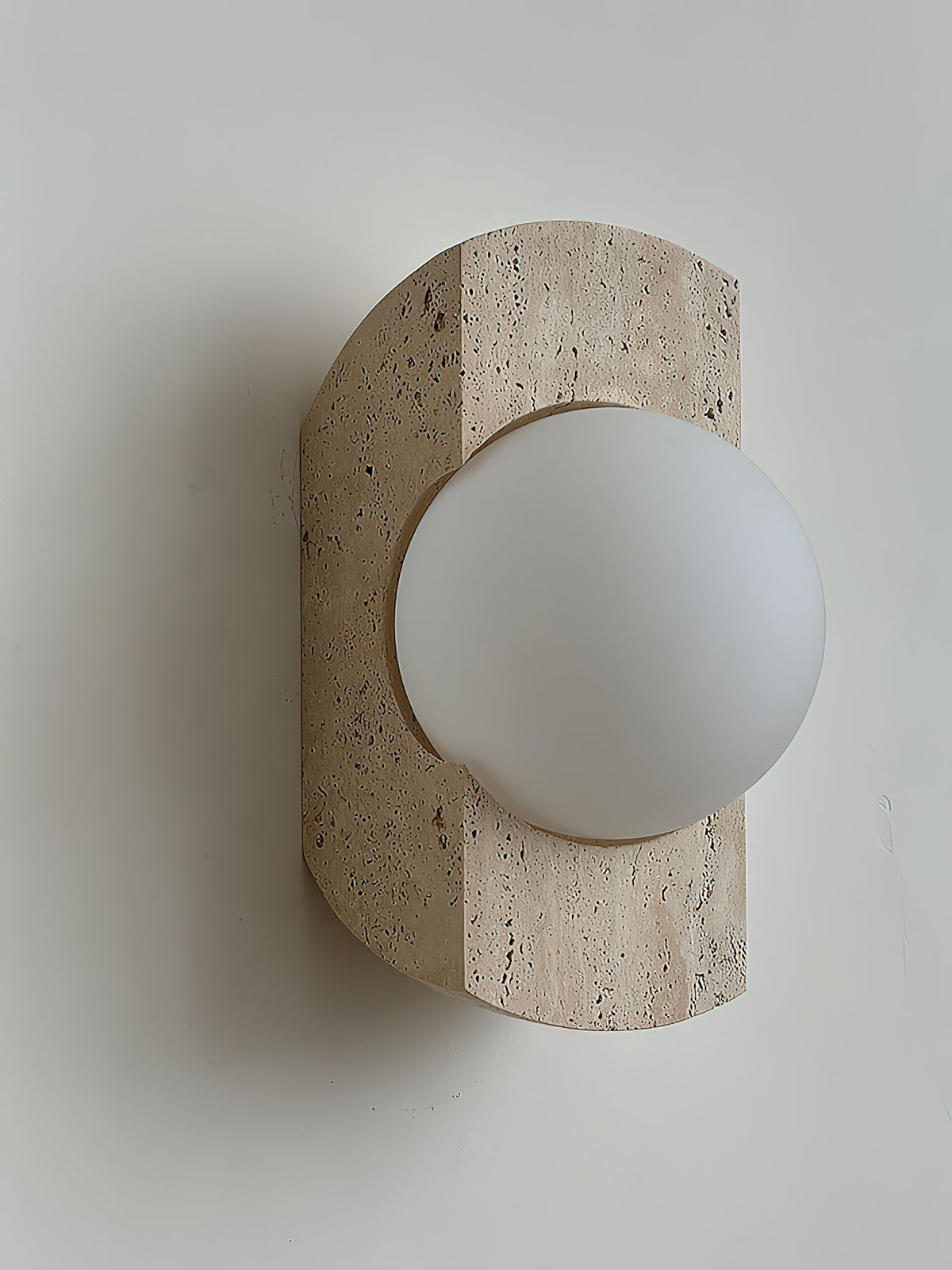 Umaris Travertine Glass Wall Lamp