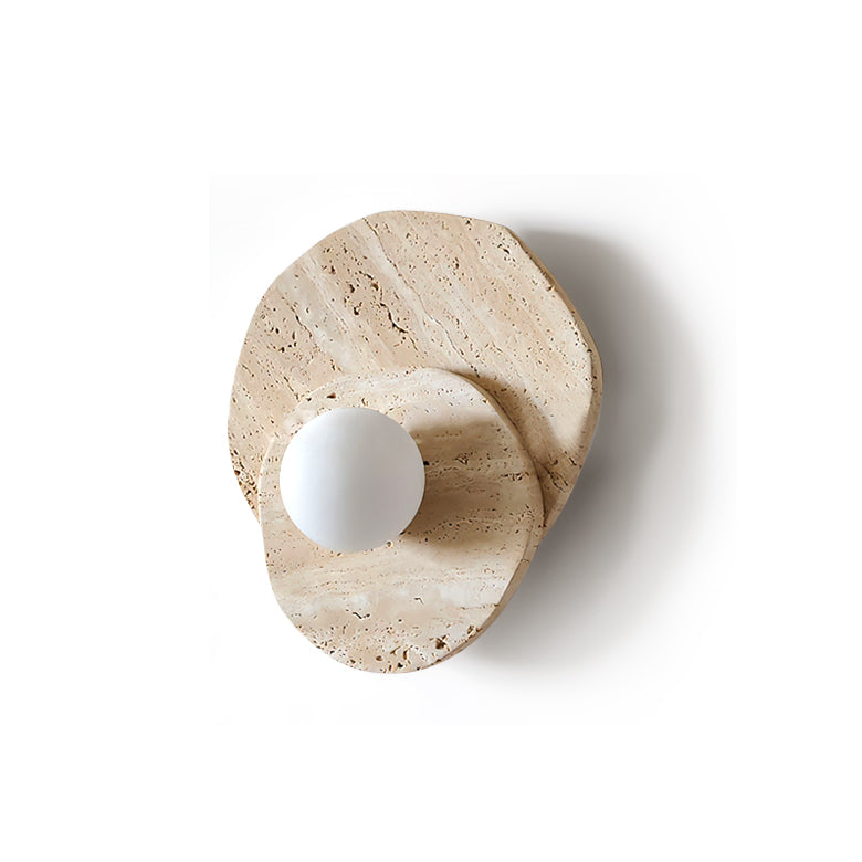 Tavinielle Wall Light Travertine Layered Wabi-sabi Aesthetics