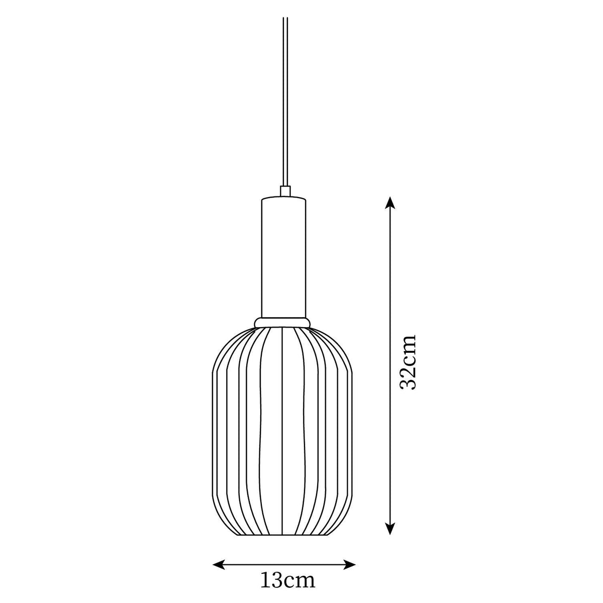Miralelia Ribbed Pendant Lamp