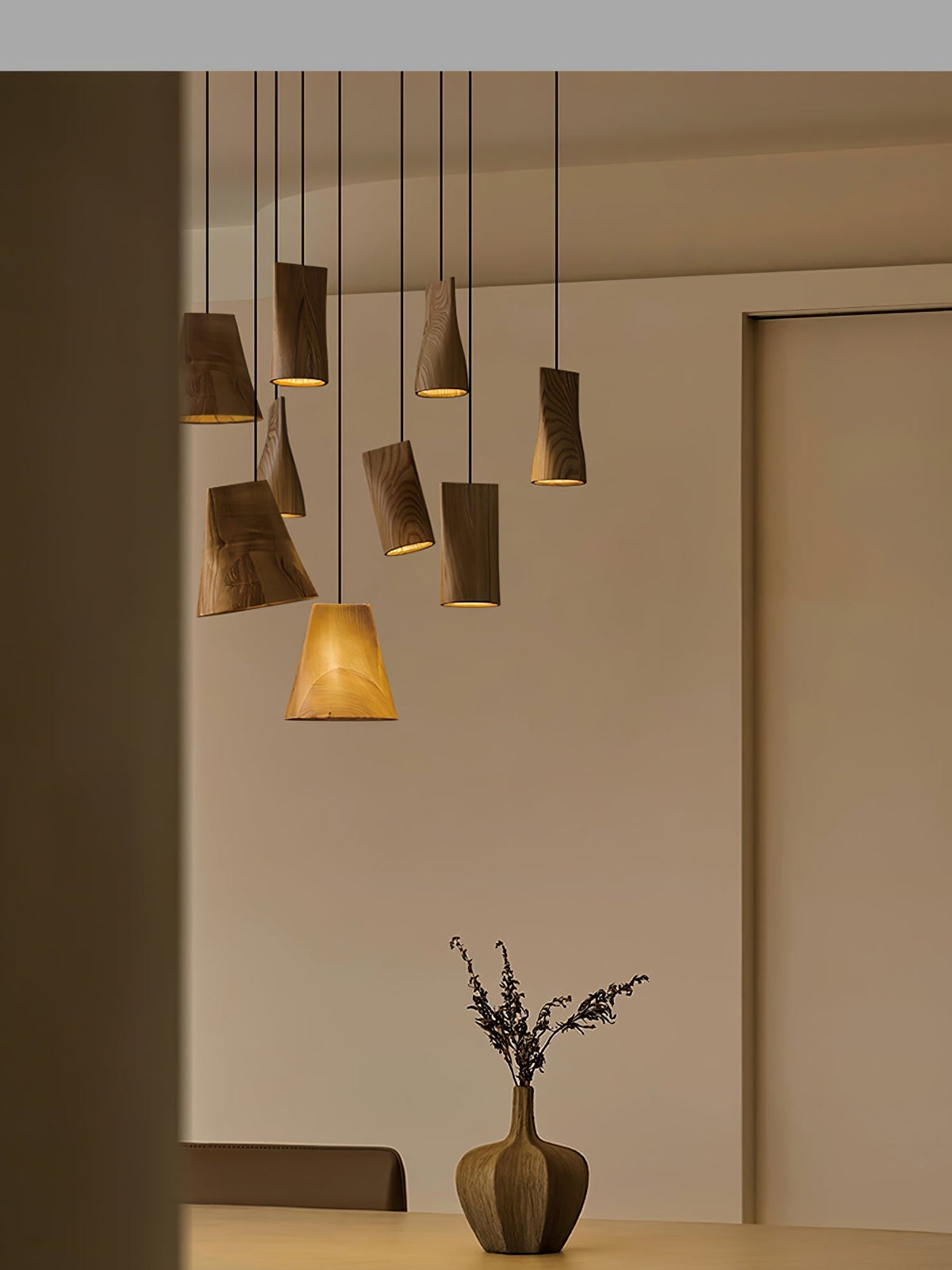 Sylorena Rustic Wood Pendant Light