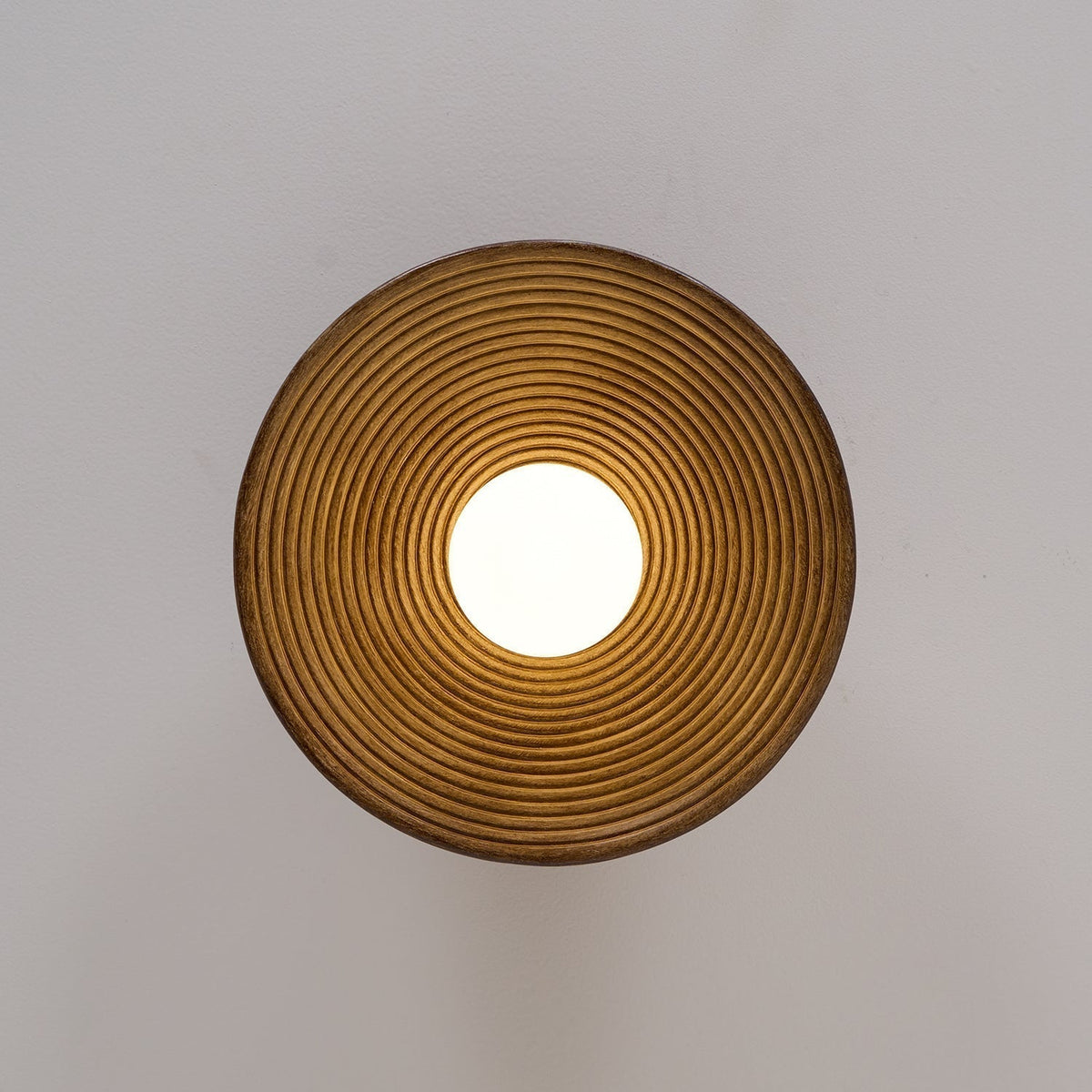 Zira Wooden Flush Mount Ceiling Light with Round Globe