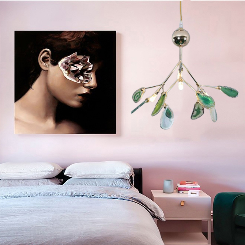 Jadekit Agate Creative Colourful Chandelier Bedroom/Living Room