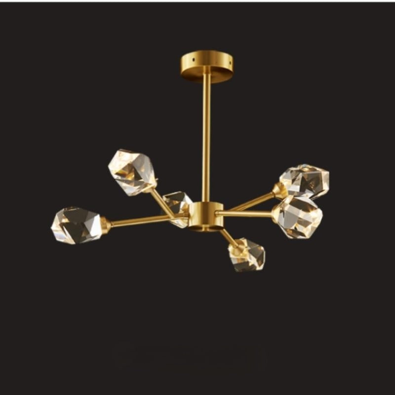 Degulak Luxurious Crystal Chandelier Living Room Golden