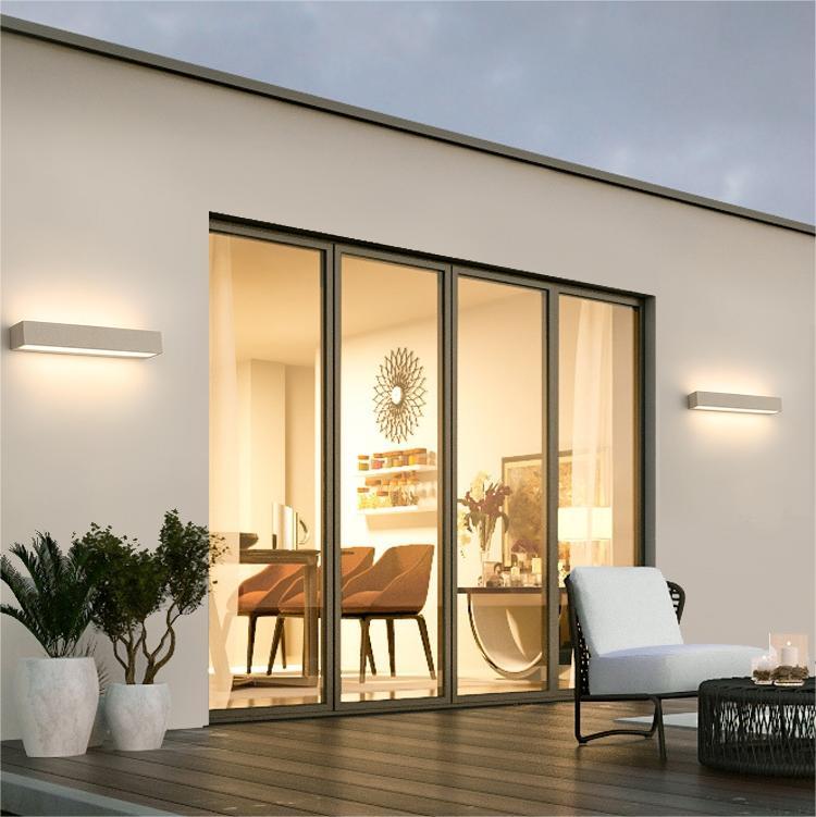 Davel LED Outdoor Wall Lamp, Black & White-Neutral Decor
