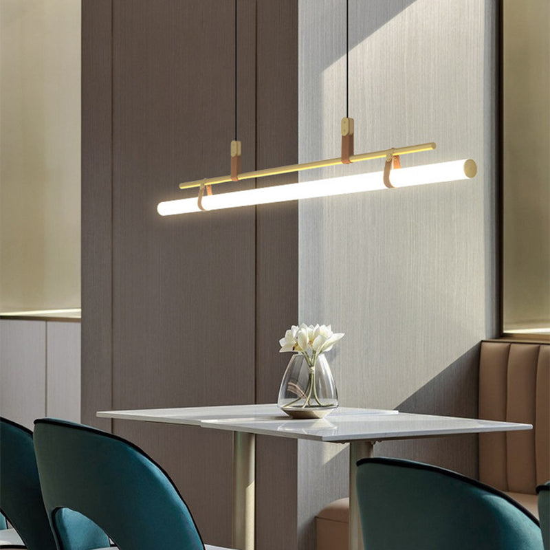 Voren Modern Linear Pendant Light,Black/Gold-Neutral Decor