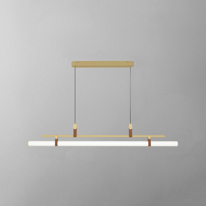 Voren Modern Linear Pendant Light,Black/Gold-Neutral Decor