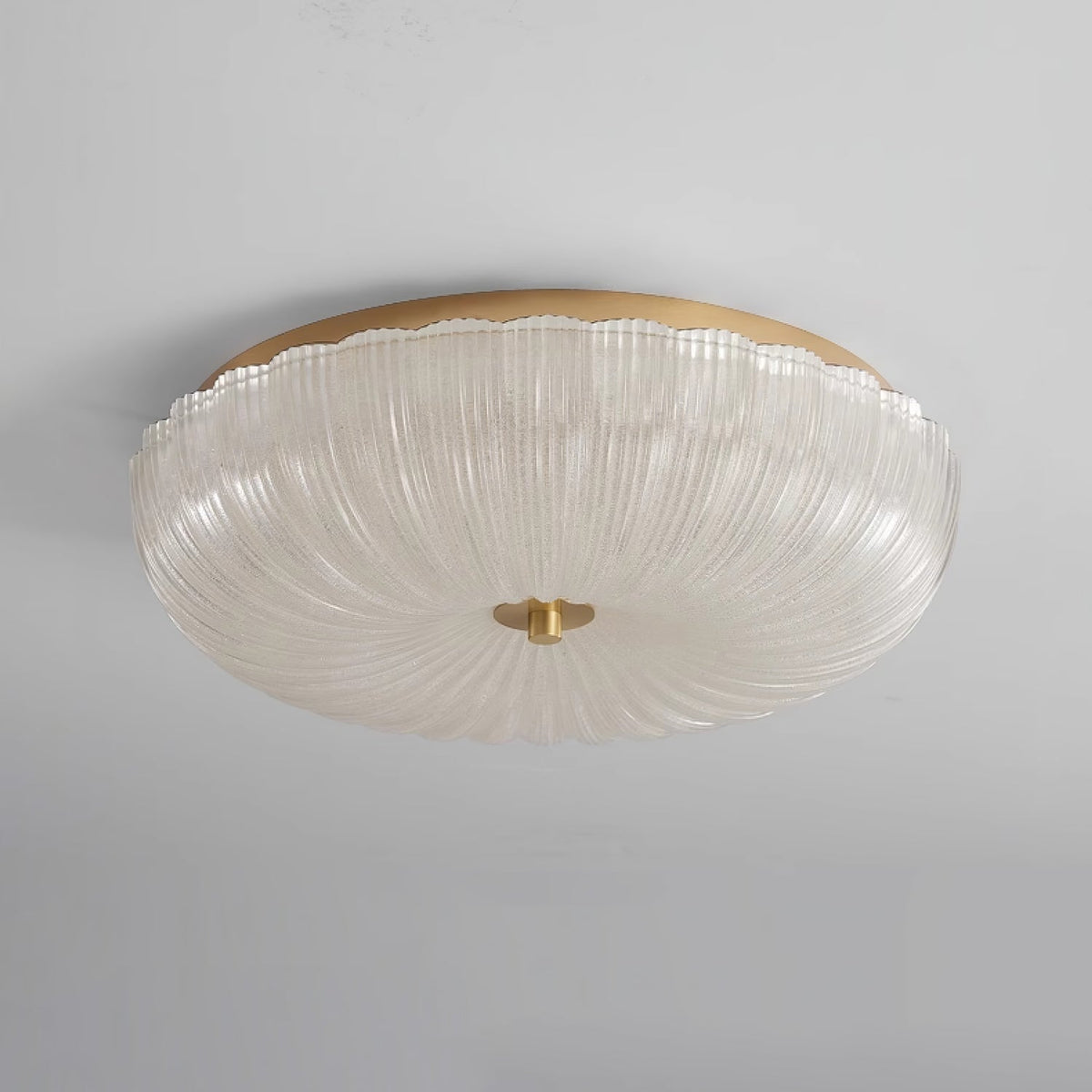 Delafield Ripple Glass Flush Mount Ceiling Light