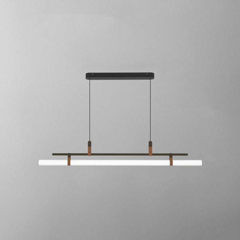 Voren Modern Linear Pendant Light,Black/Gold-Neutral Decor