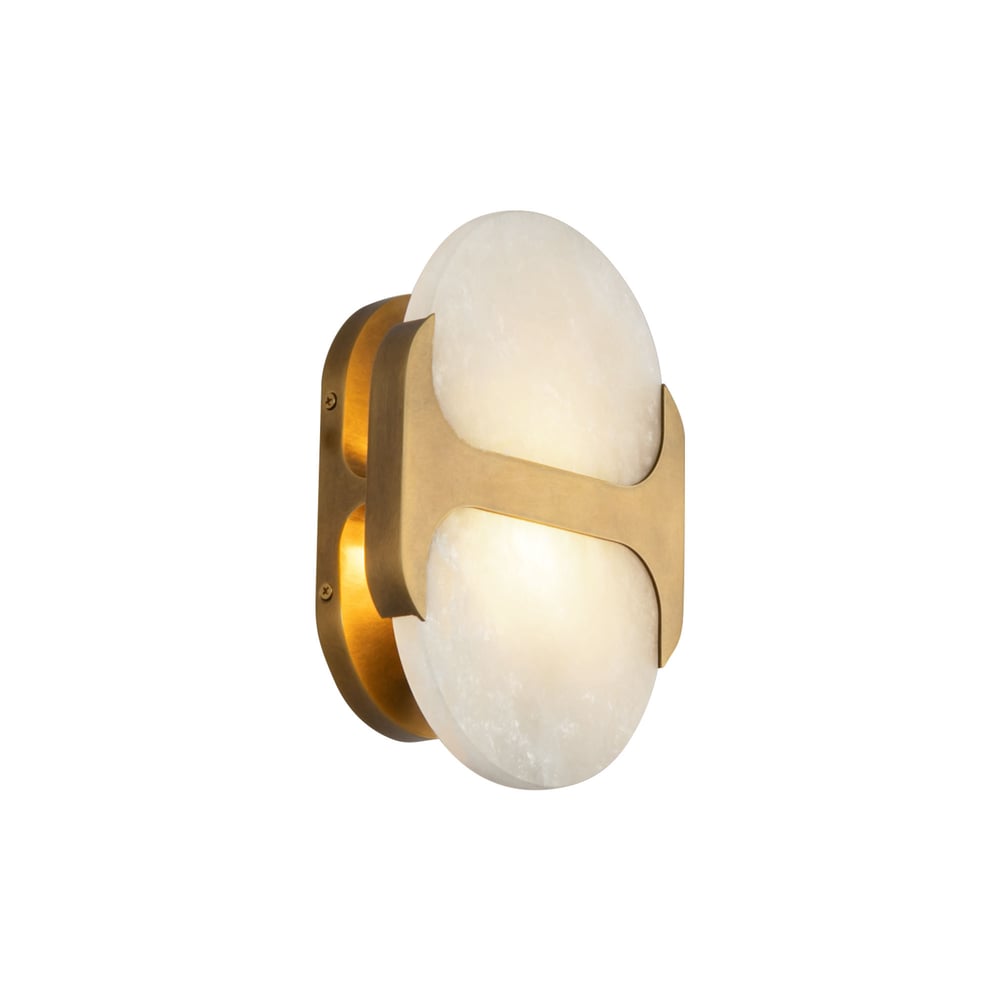 Ulthaora Double Globe Alabaster Wall Ligh