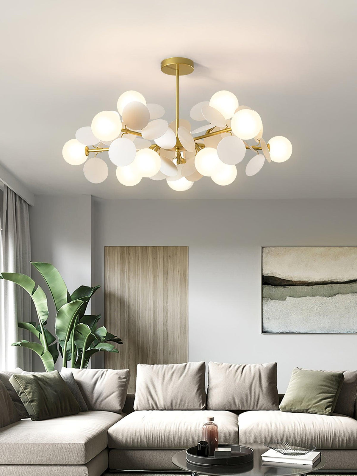Tide Chandelier Off White Tree Eight Open Shades