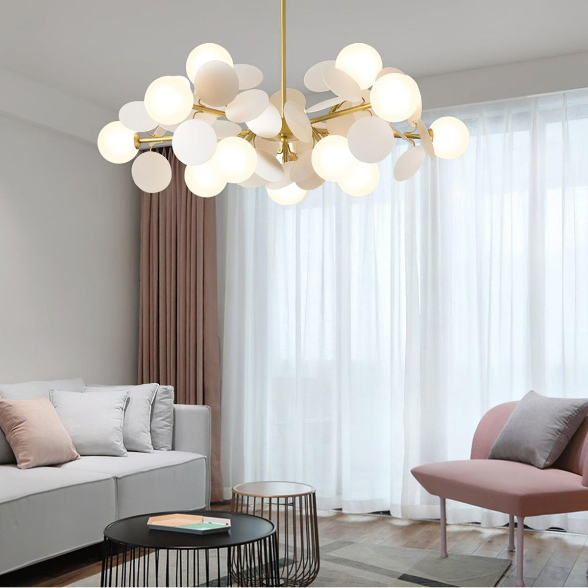 Tide Chandelier Off White Tree Eight Open Shades