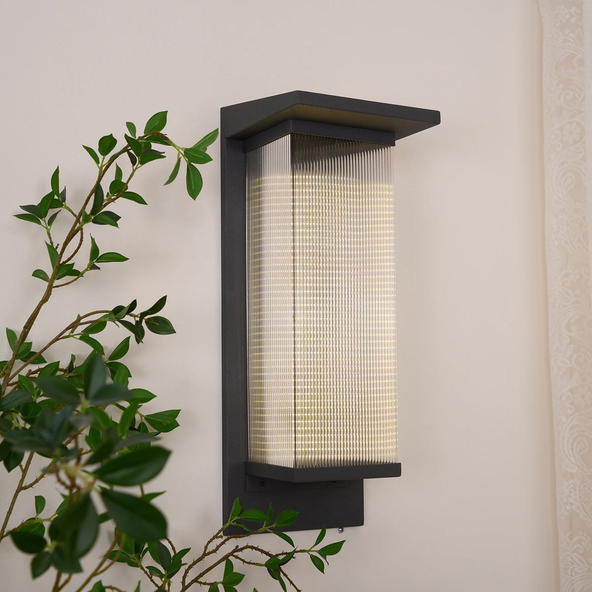 Corvian Dependable Unique Box Solar Outdoor Wall Lamp