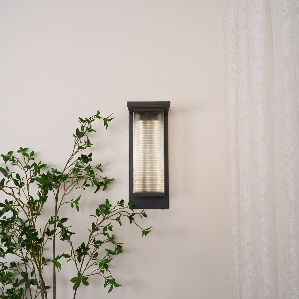 Corvian Dependable Unique Box Solar Outdoor Wall Lamp