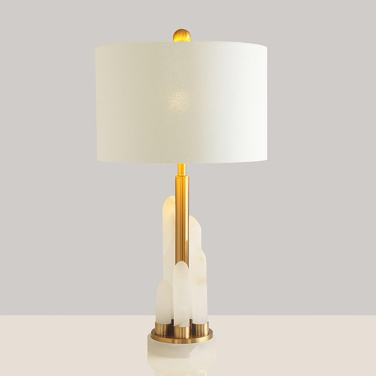 Olvenor Cylindrical Alabaster Table Lamp