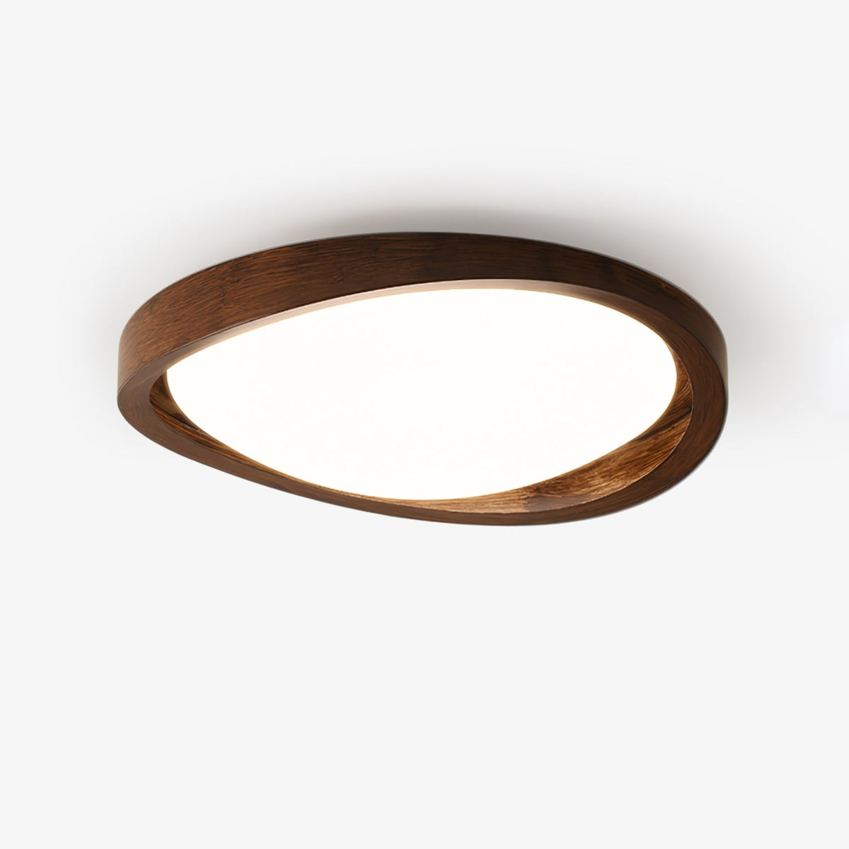 Nalem Ceiling Light Walnut Curved Edge Oval Nordic