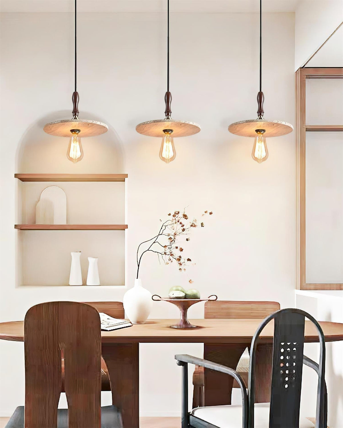 Norerelia Orbit Pendant Light Travertine