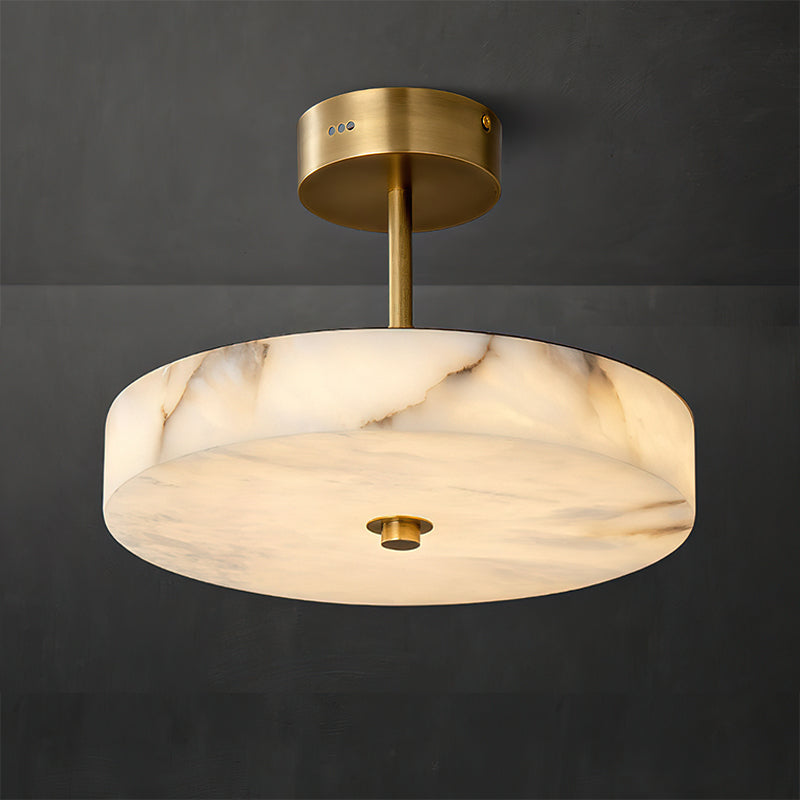 Nivisena Alabaster Semi-Flush Mount