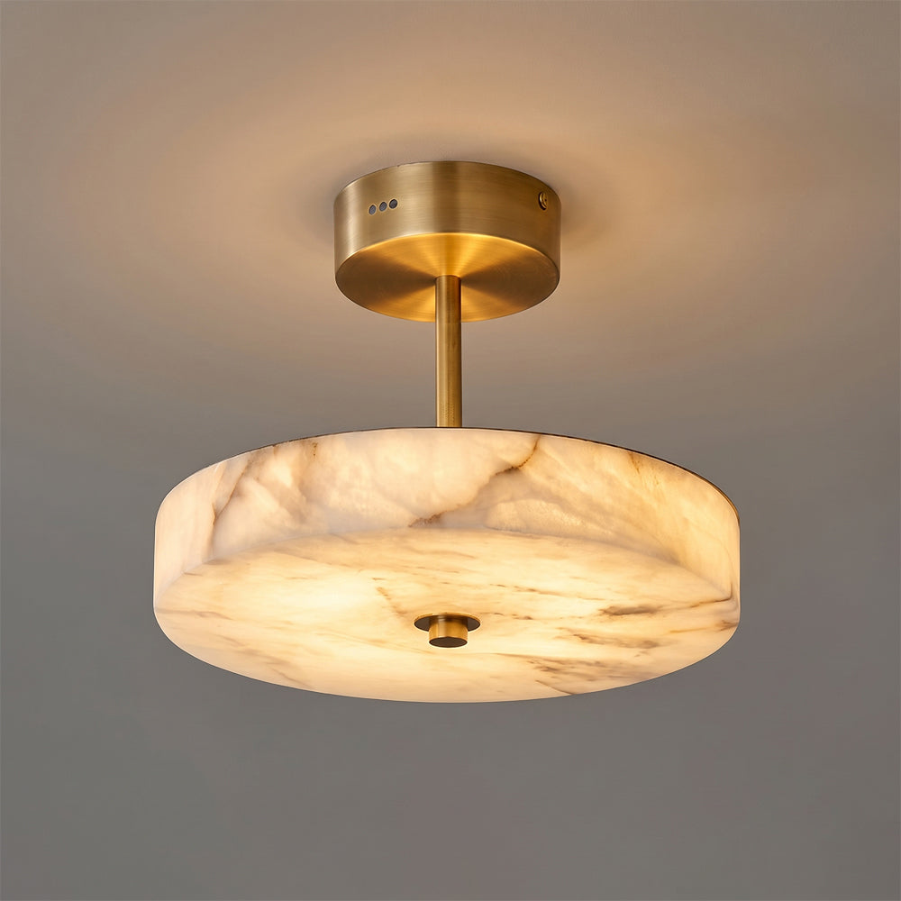 Nivisena Alabaster Semi-Flush Mount