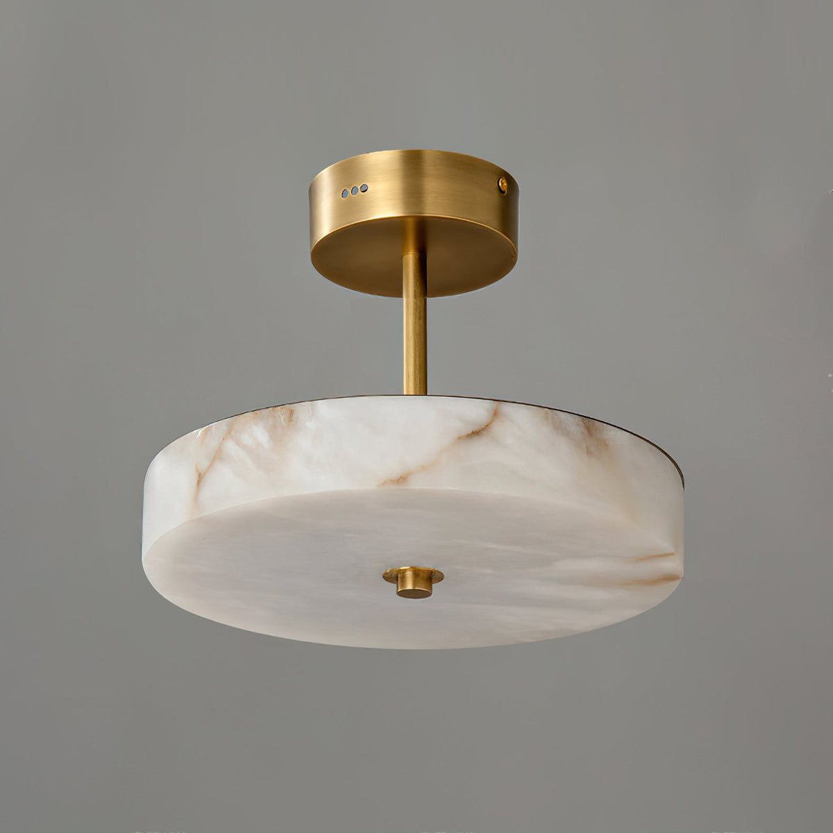 Nivisena Alabaster Semi-Flush Mount