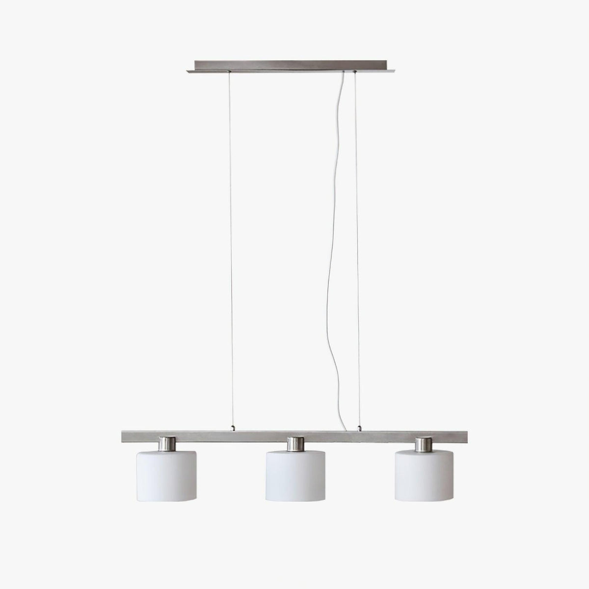 Hebedul White Cluster Pendant Light, 3 Heads, Metal/Glass
