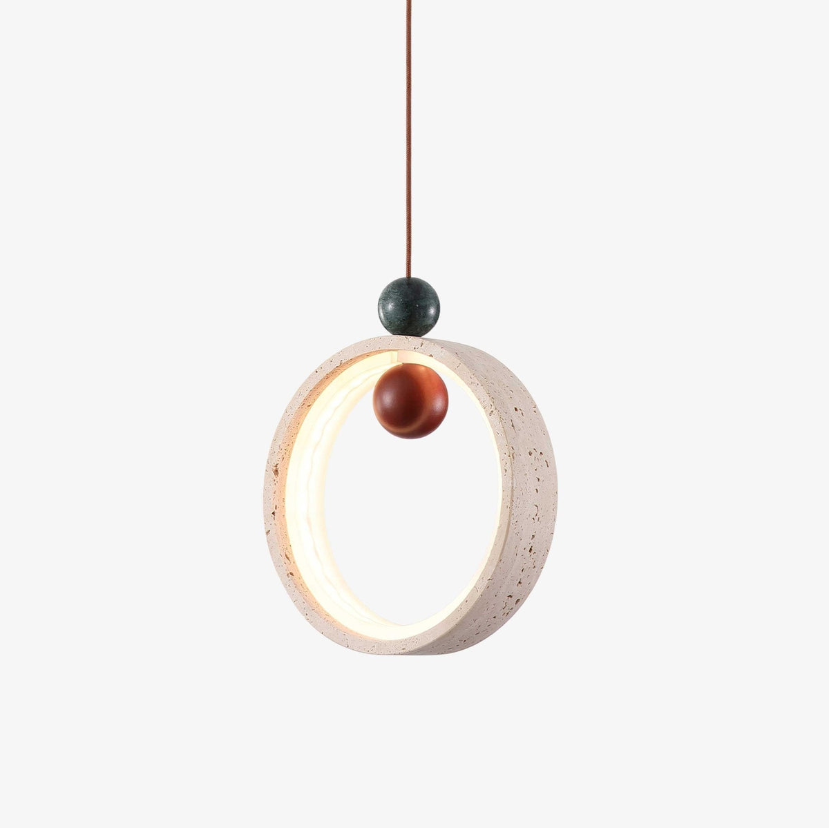 Vovinyra Circular Travertine Pendant Light