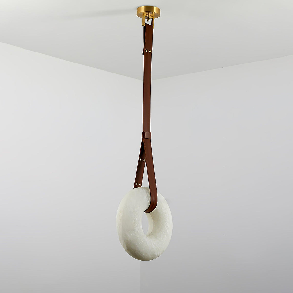 Oslo Pendant Light Alabaster Ring Straps Scandinavian