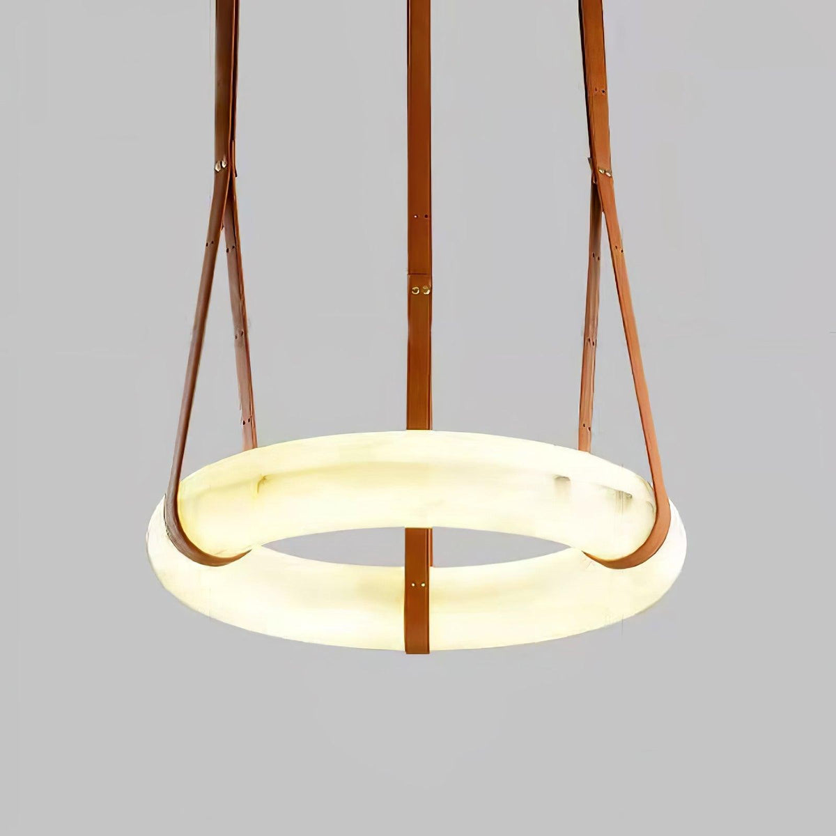Oslo Pendant Light Alabaster Ring Straps Scandinavian