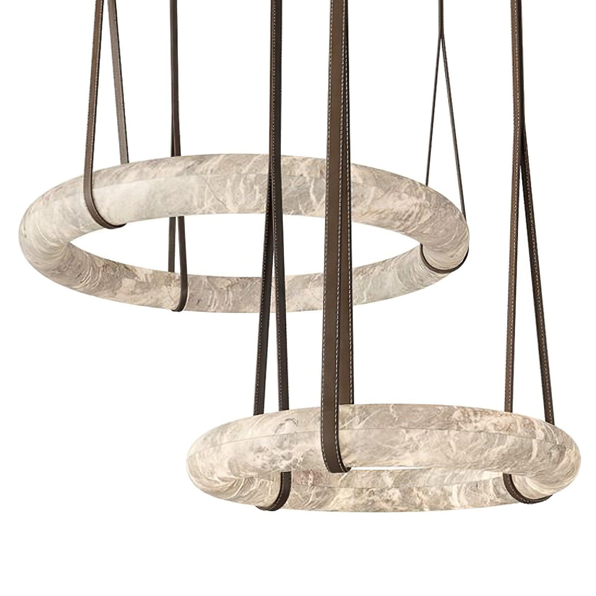 Oslo Pendant Light Alabaster Ring Straps Scandinavian
