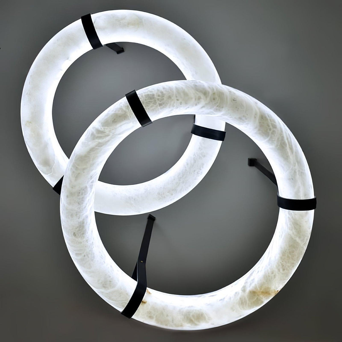 Lixor Alabaster Chandeliers Ring Leather Strap Version A