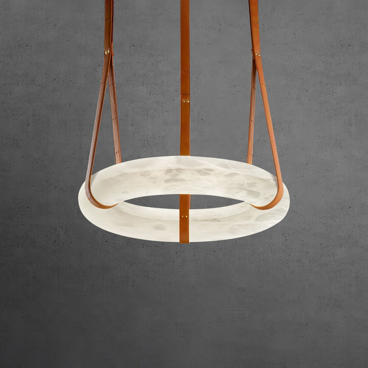 Tarys Alabaster Chandeliers Ring Leather Strap Version B