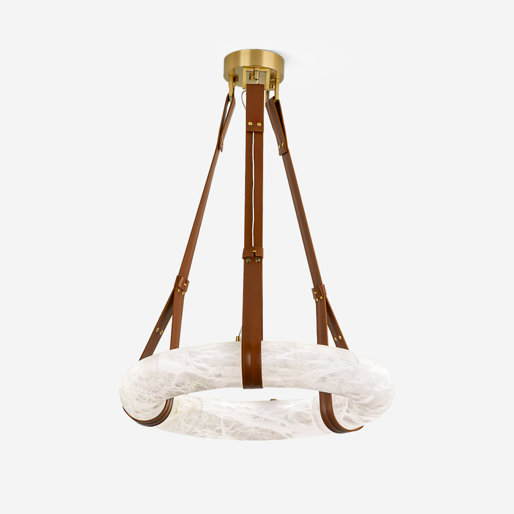Oslo Pendant Light Alabaster Ring Straps Scandinavian