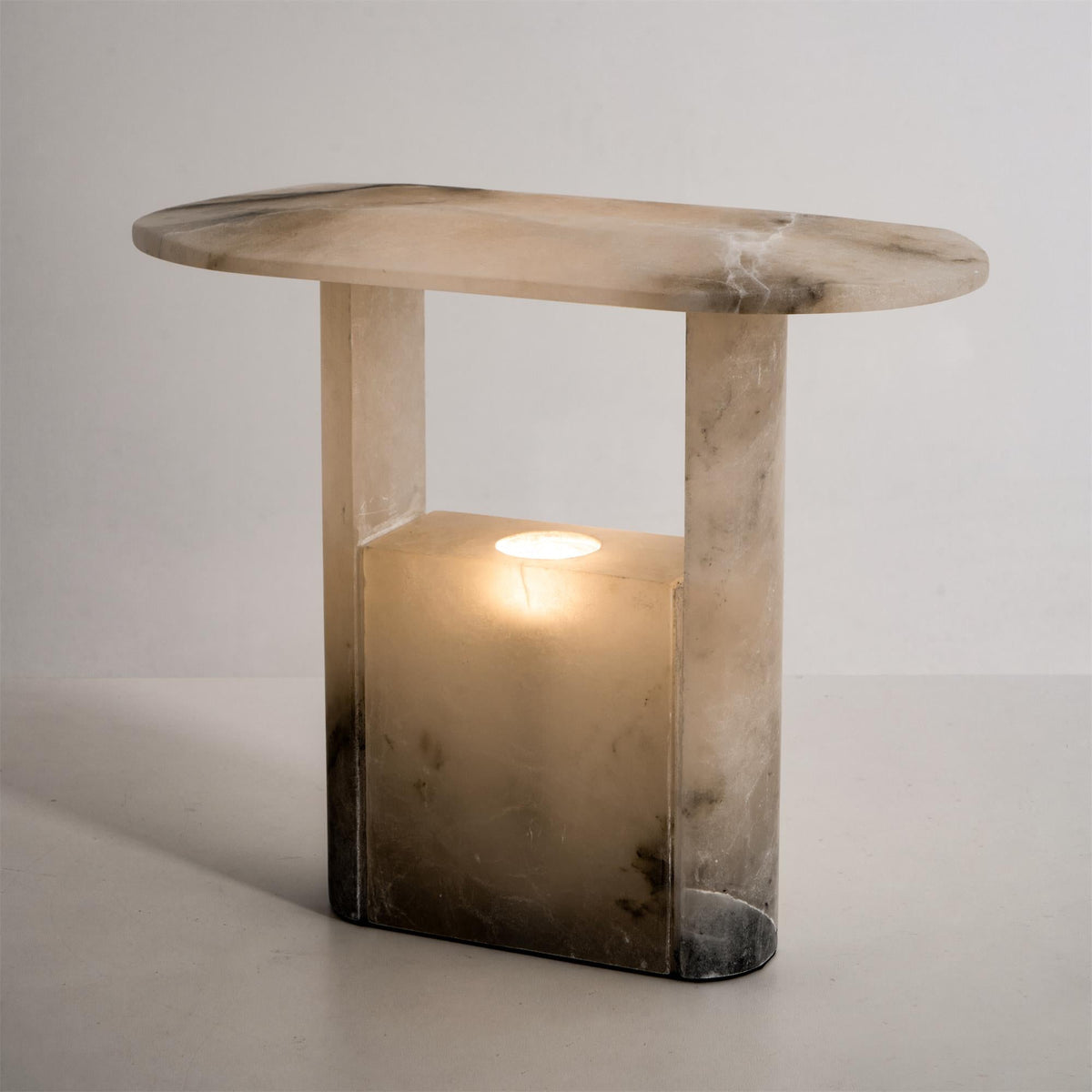 Pagoda Alabaster Table Lamp