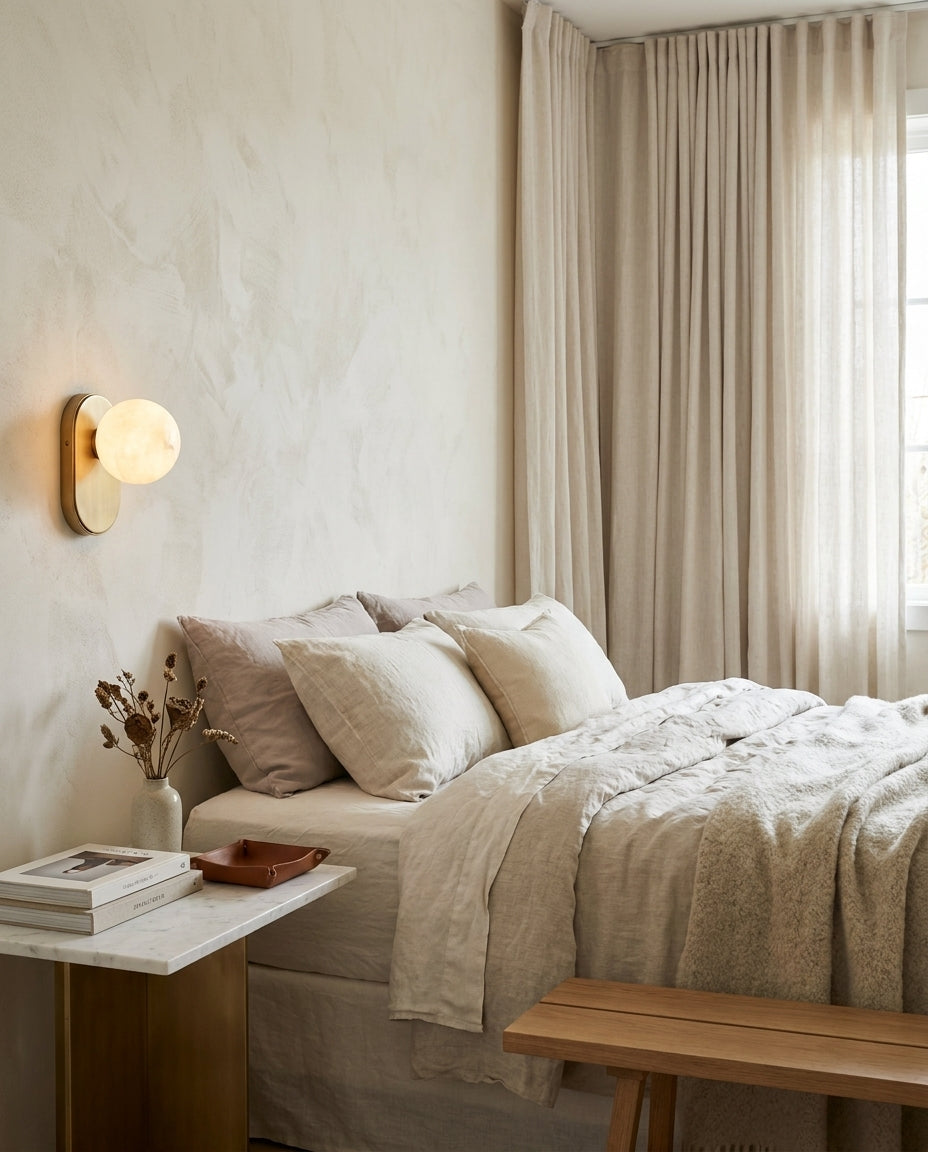 Hensford Orb Alabaster Wall Sconce