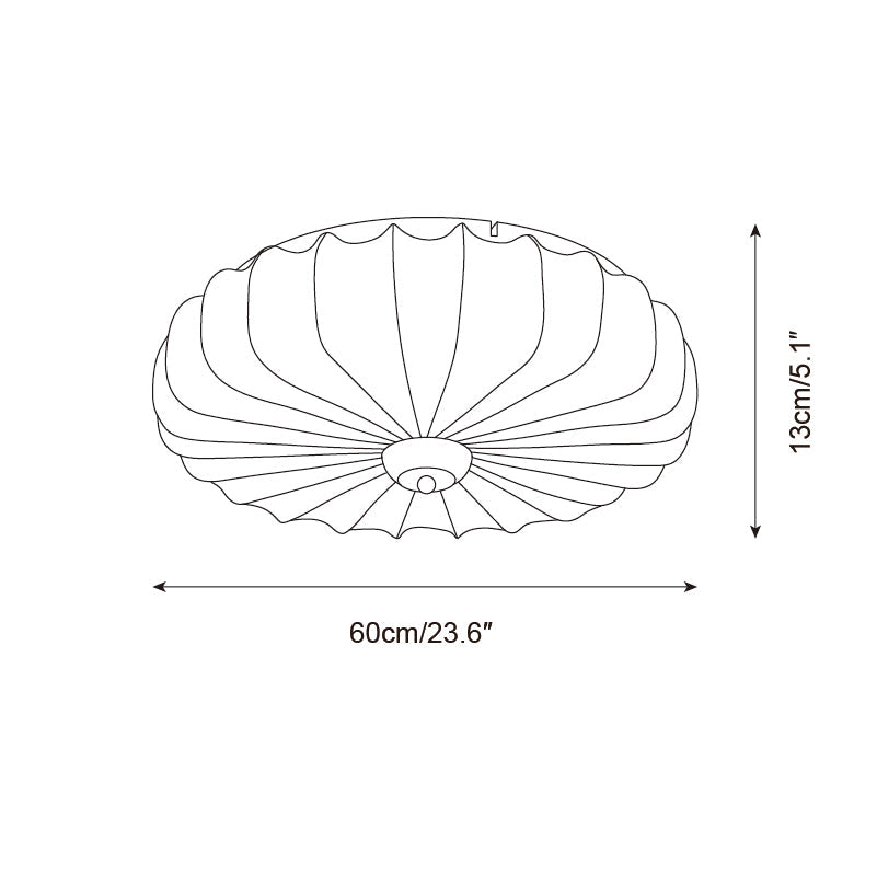 Rosemary Fabric Shade Pleated Ceiling Lamp