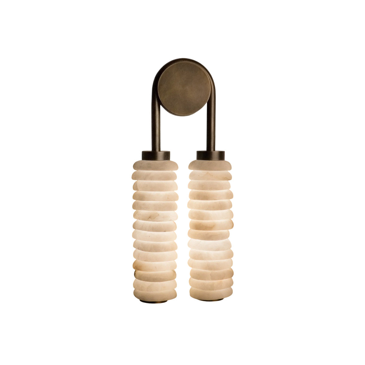 Double Modern Alabaster Wall Lamp