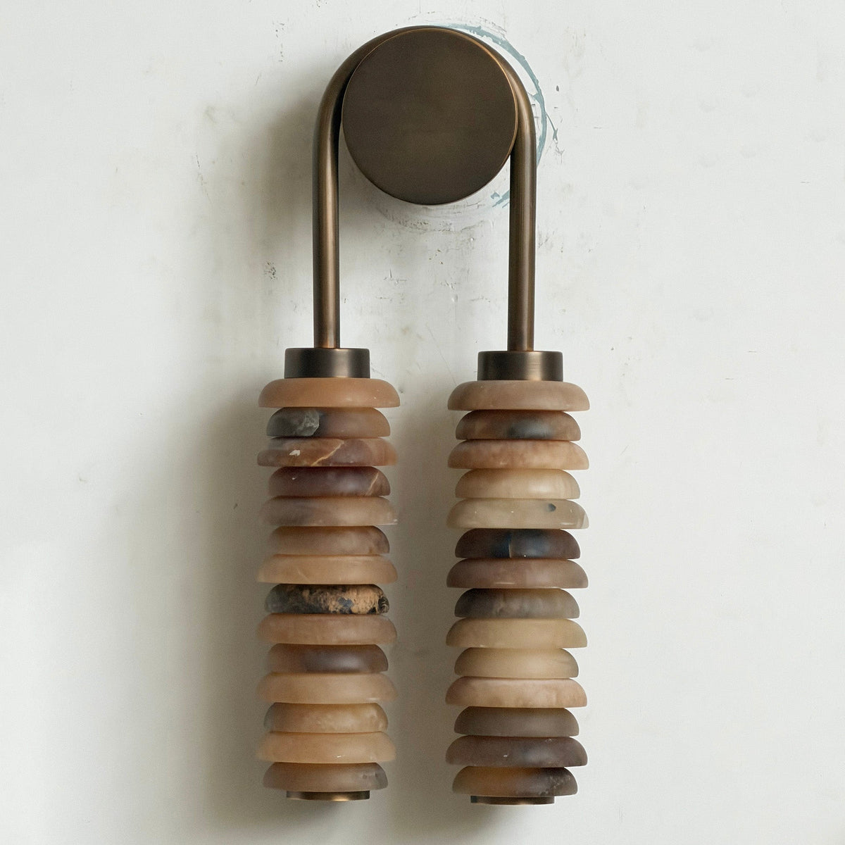 Double Modern Alabaster Wall Lamp