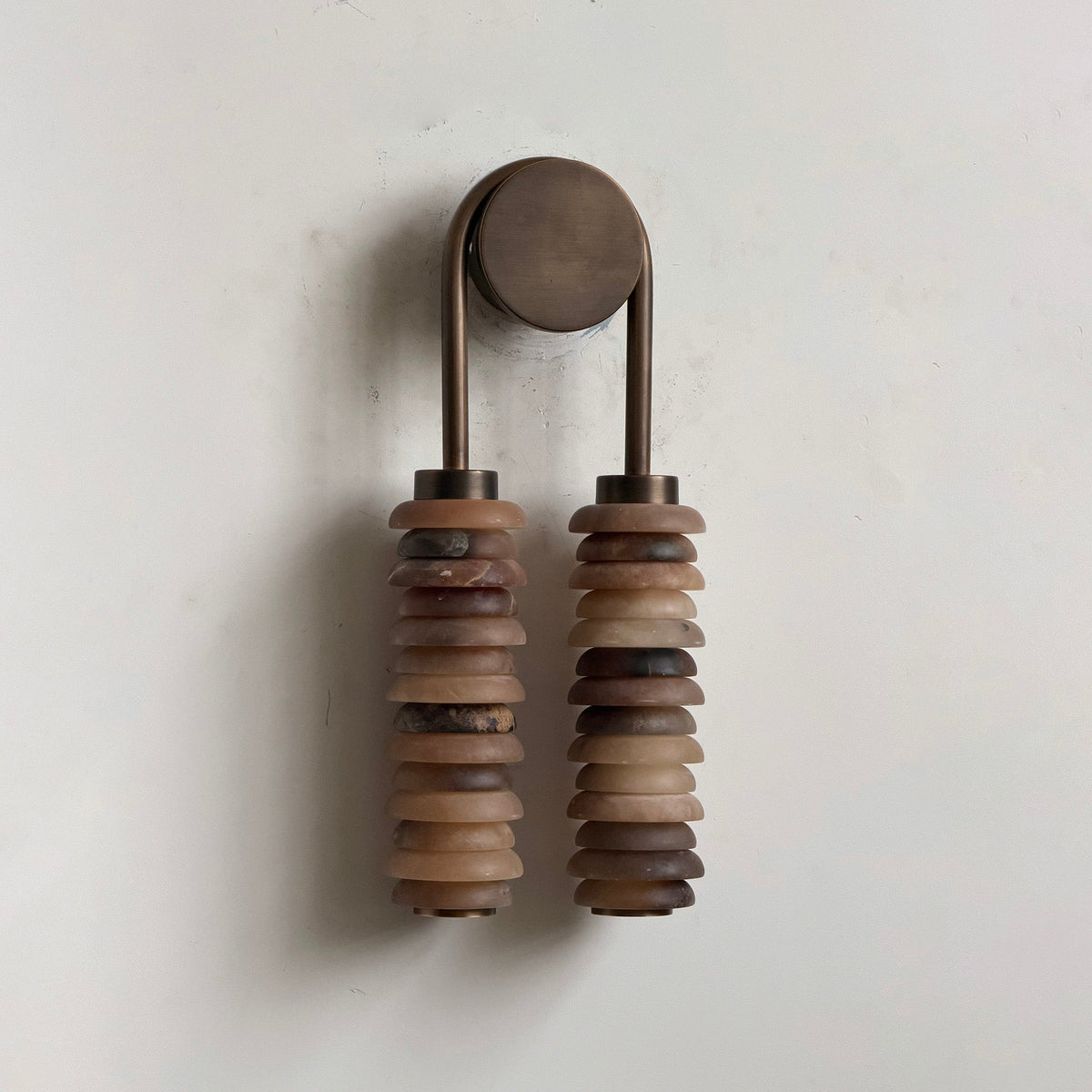 Double Modern Alabaster Wall Lamp