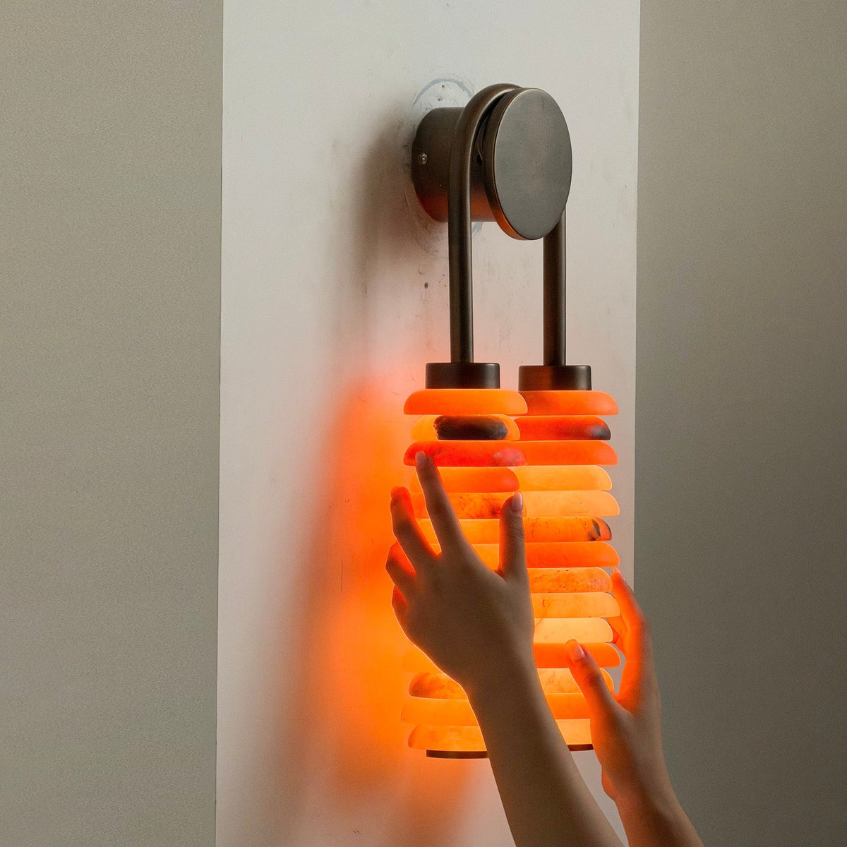 Double Modern Alabaster Wall Lamp