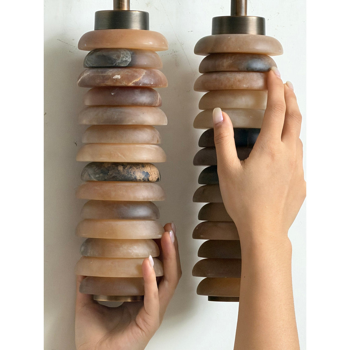 Double Modern Alabaster Wall Lamp