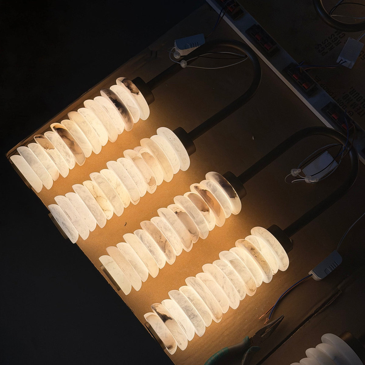 Double Modern Alabaster Wall Lamp