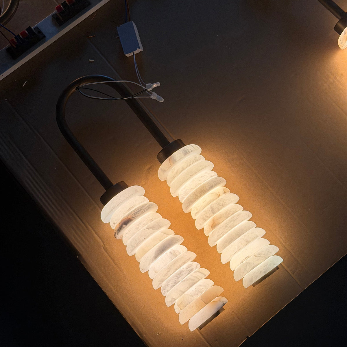 Double Modern Alabaster Wall Lamp