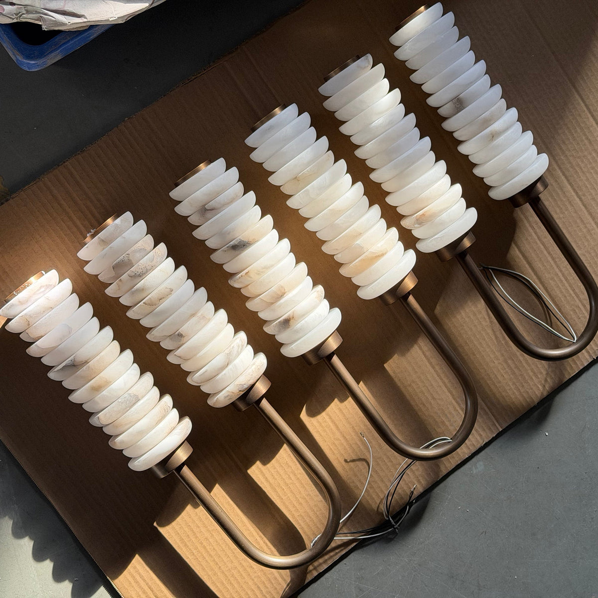 Double Modern Alabaster Wall Lamp