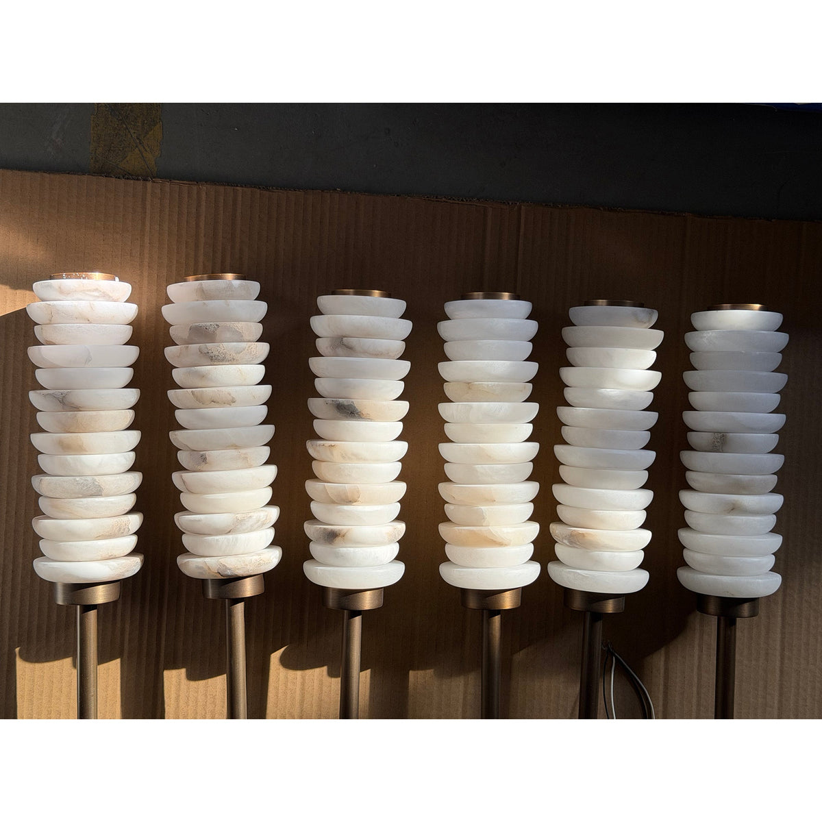 Double Modern Alabaster Wall Lamp
