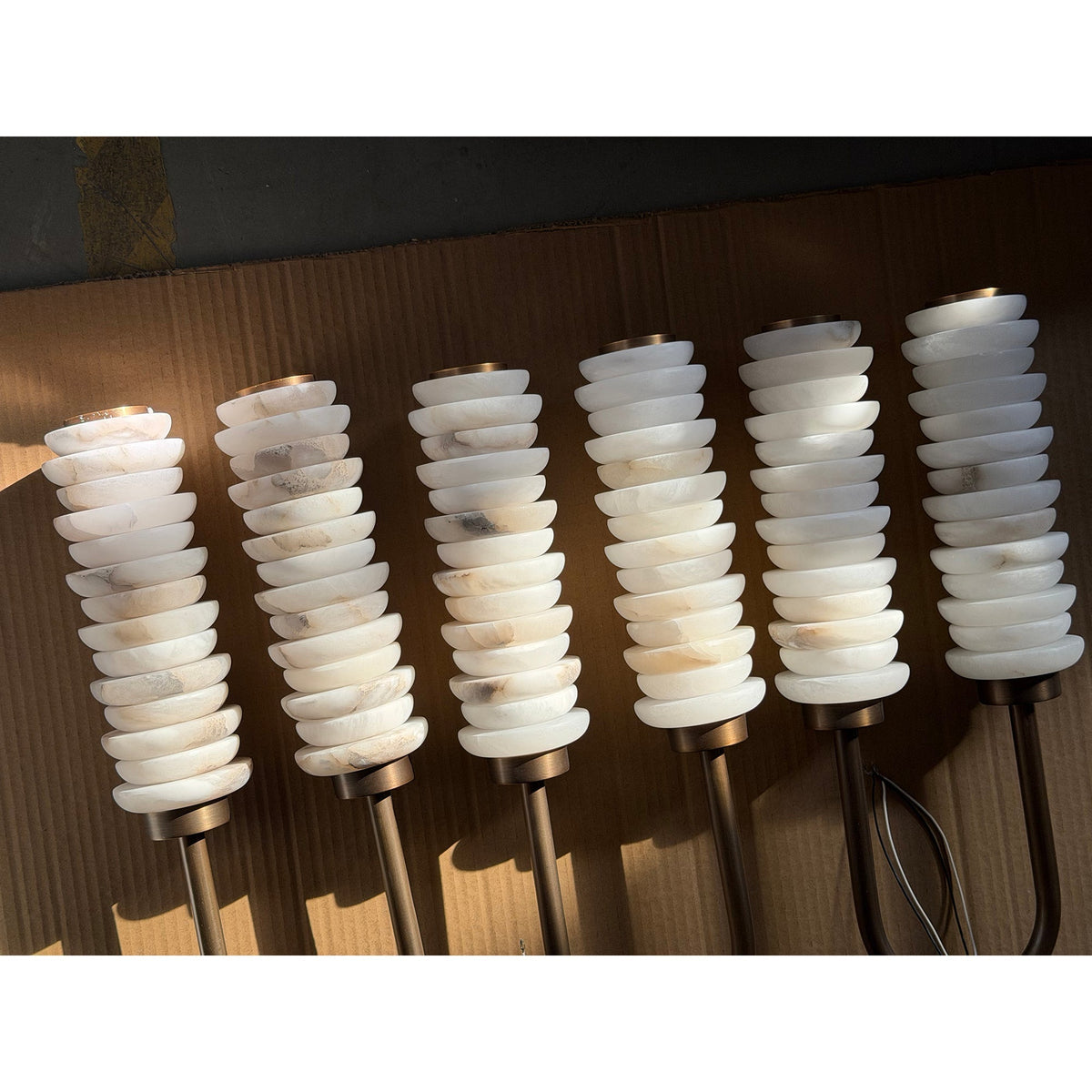 Double Modern Alabaster Wall Lamp