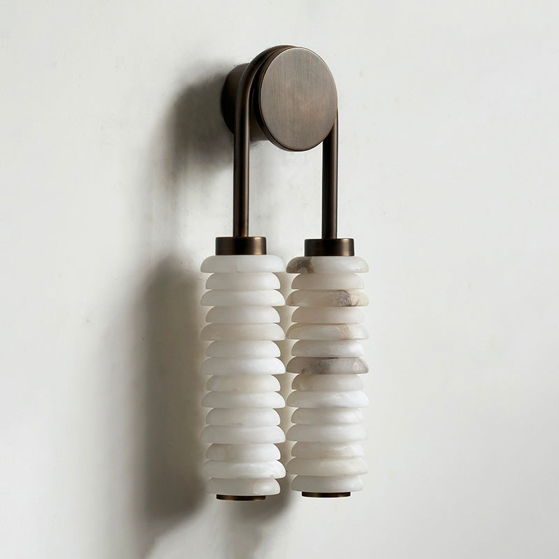 Double Modern Alabaster Wall Lamp