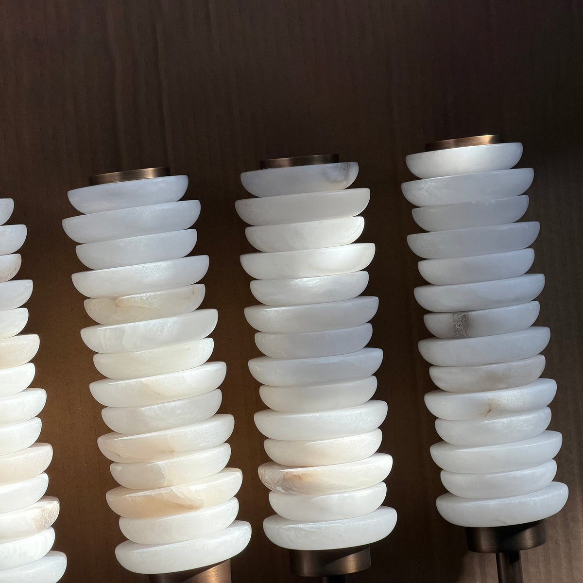 Double Modern Alabaster Wall Lamp